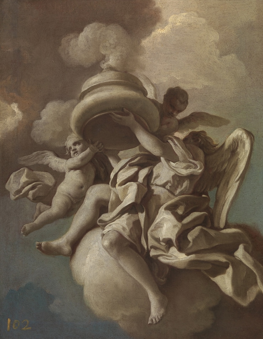 Angelo e putti con turibolo