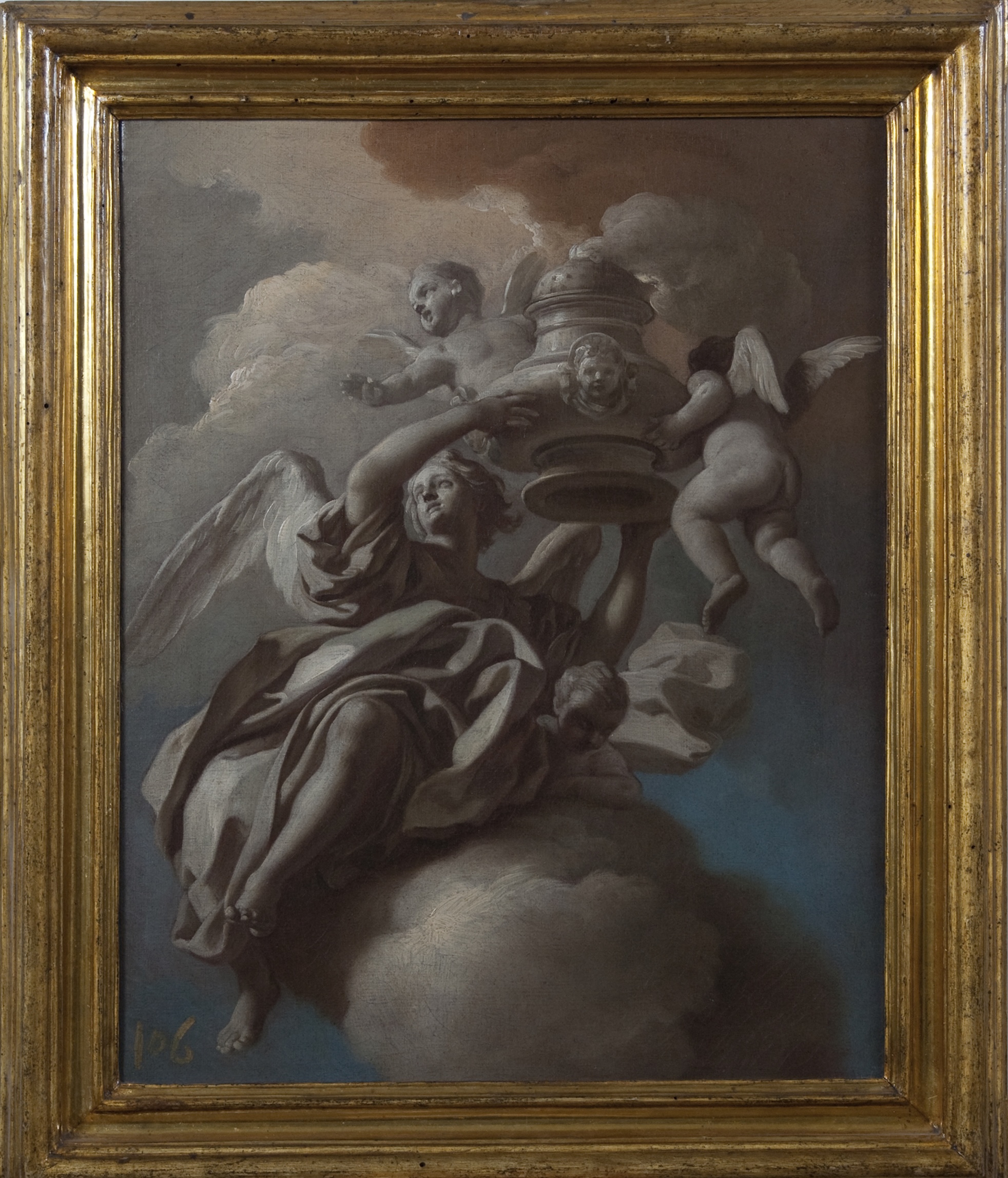 Angelo e putti con turibolo