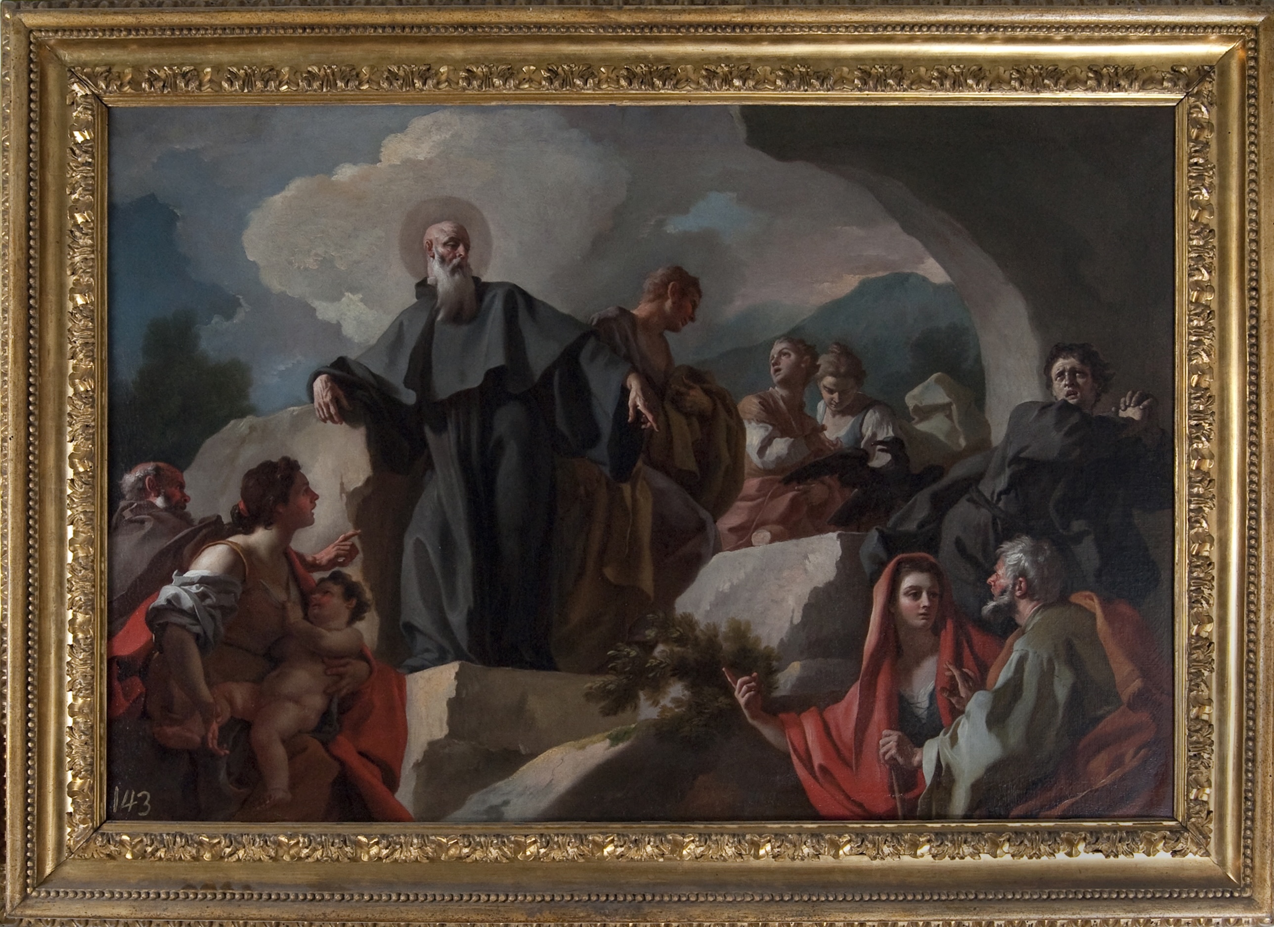 San Benedetto impone al corvo